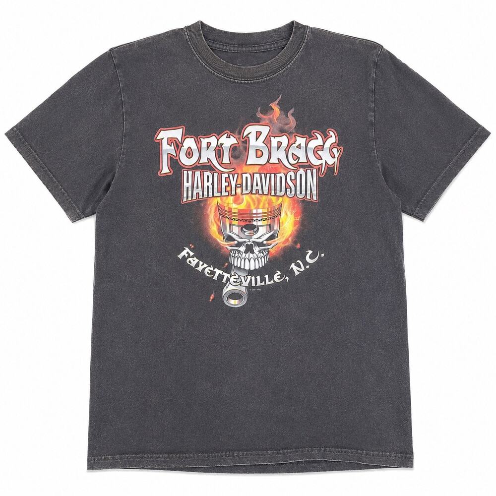 Fort Bragg Harley-Davidson Fayetteville NC Men’s Short Sleeve Black Tee Shirt XL